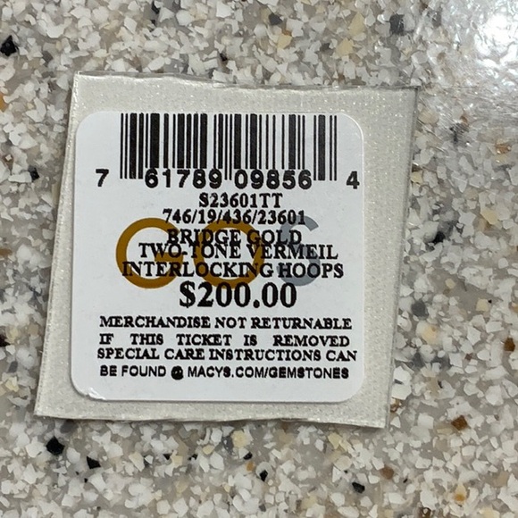 Elegant Two-Tone Hoop Earrings - Picture 2 of 2